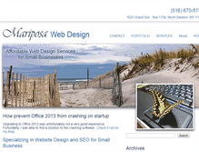 Tablet Screenshot of mariposawebsitedesign.com